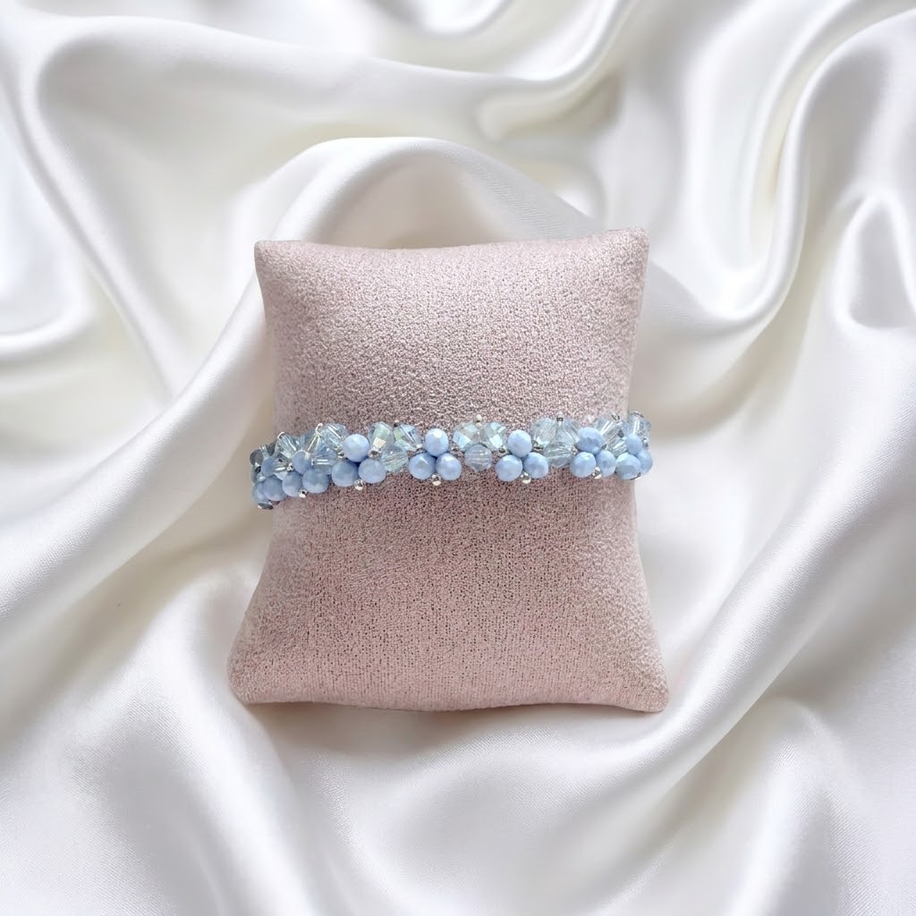 Korálkový Náramek Vivien Baby blue 