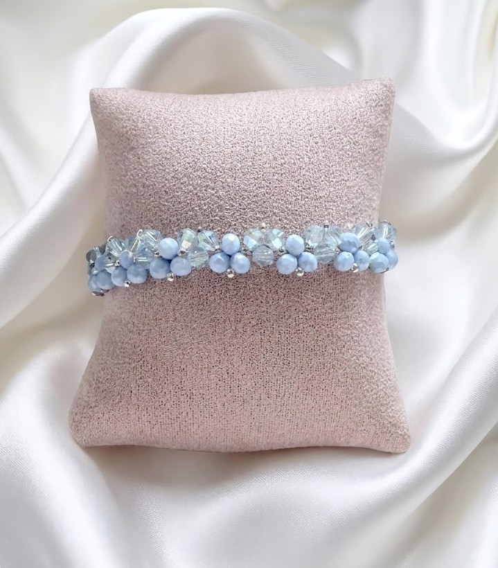 Korálkový Náramek Vivien Baby blue