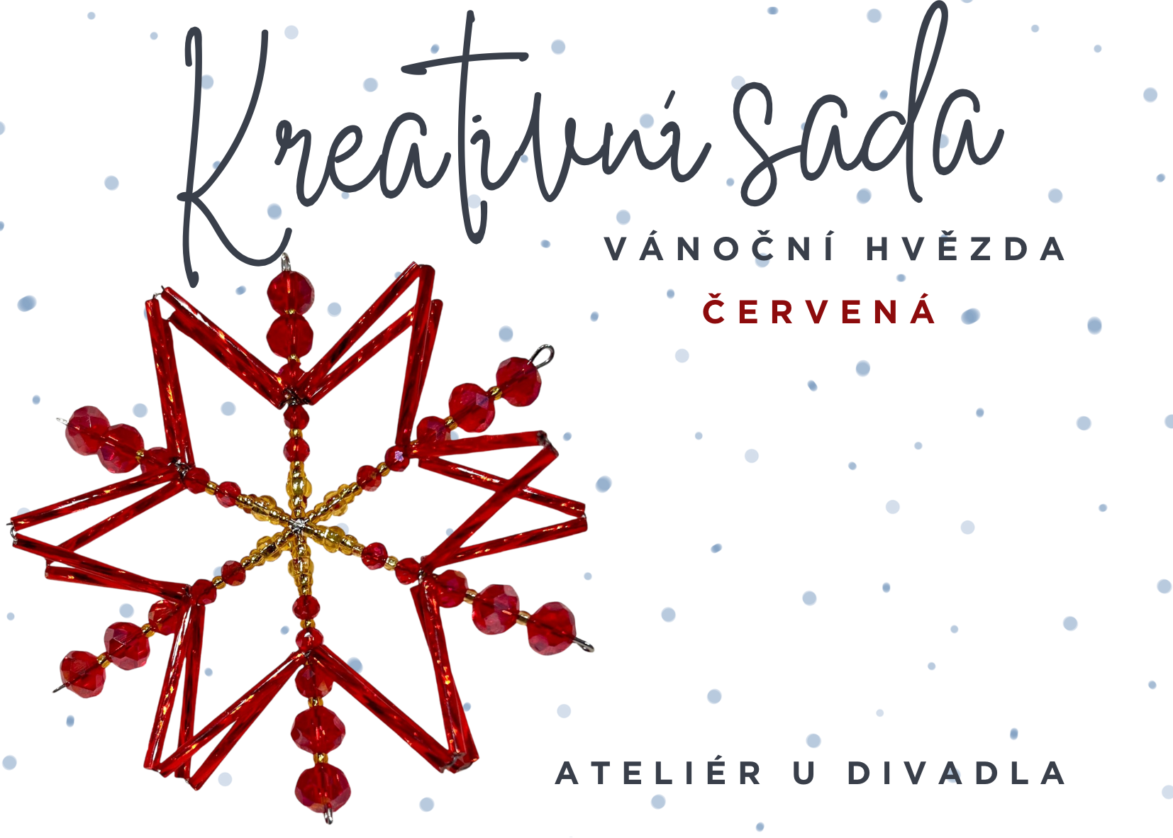 Kreativní sada Vánoční hvězda - červená