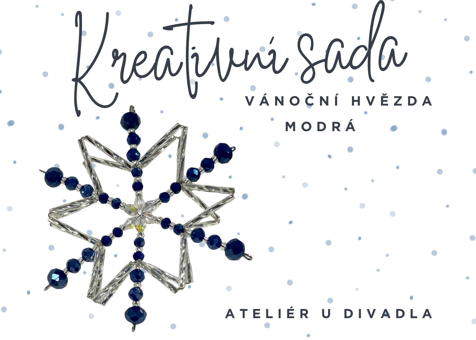 Kreativní sada Vánoční hvězda - modrá
