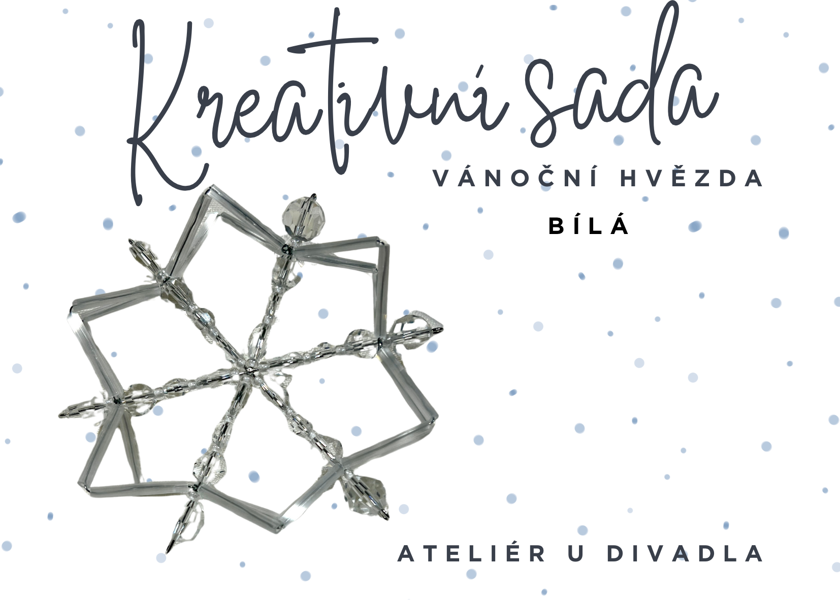 Kreativní sada Vánoční hvězda - bílá