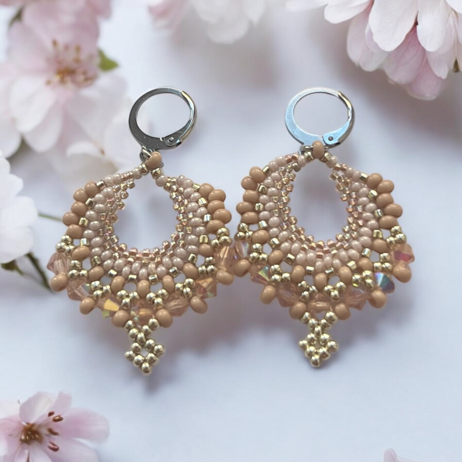 Náušnice Vejířky - Pink Princess