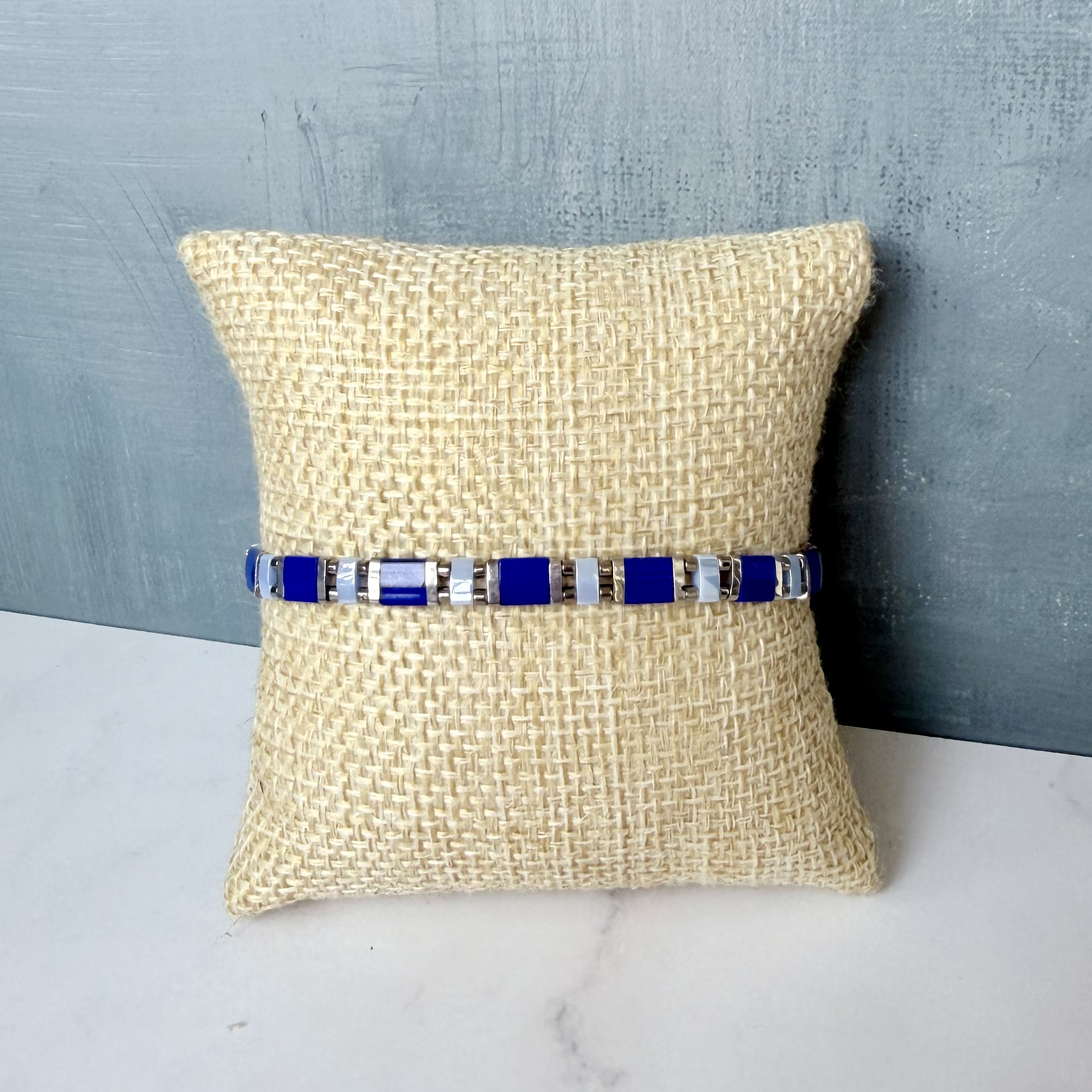 Elastický Miyuki náramek Indigo dream