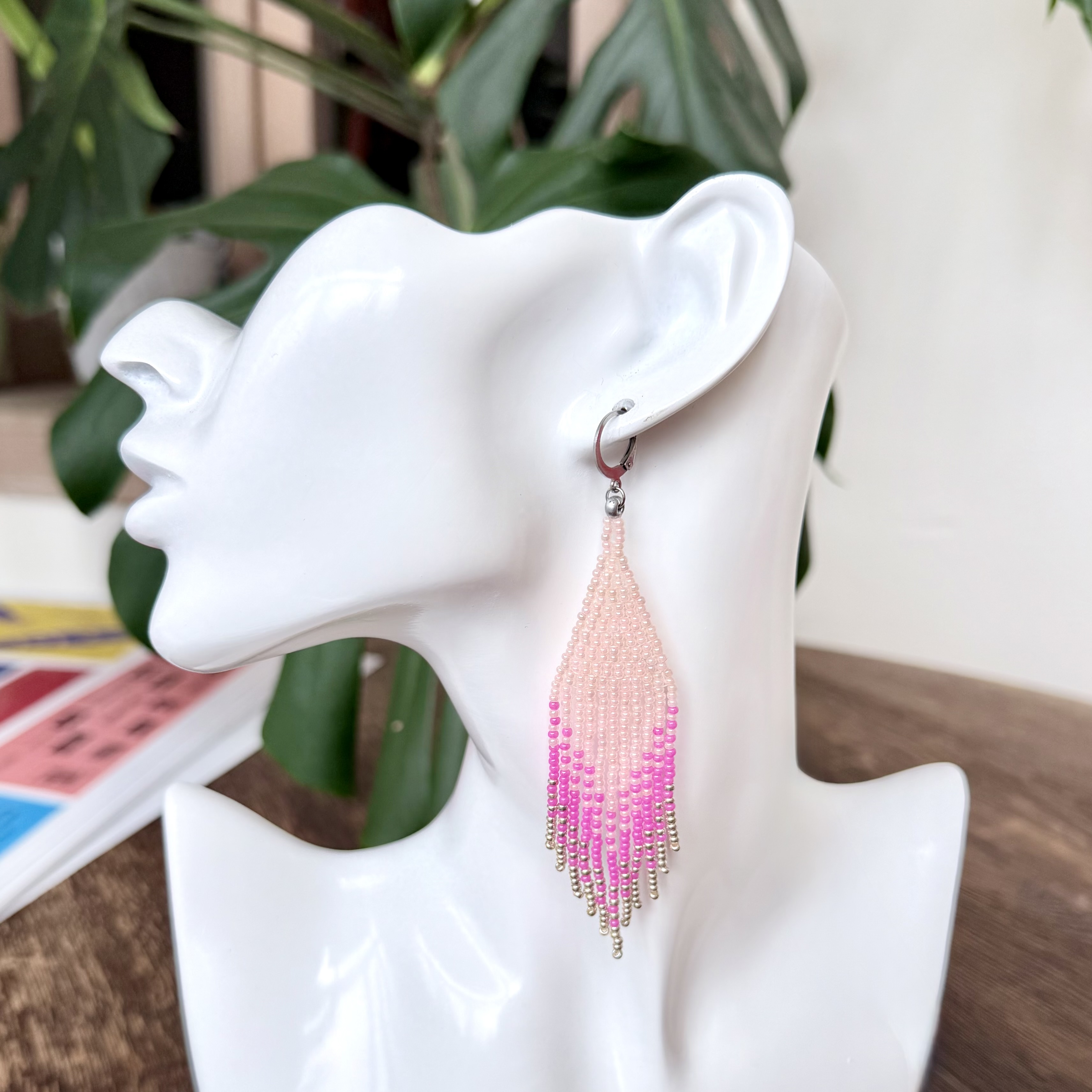 Ombré náušnice jemně blyštivé Pink Harmony