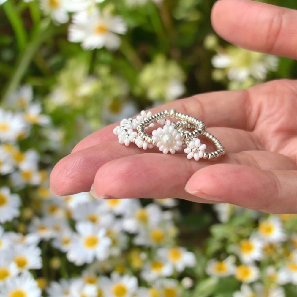 Sada prstenů Minimalism silverwhite